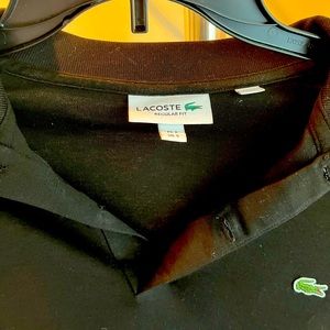 Lacoste long sleeve polo - black